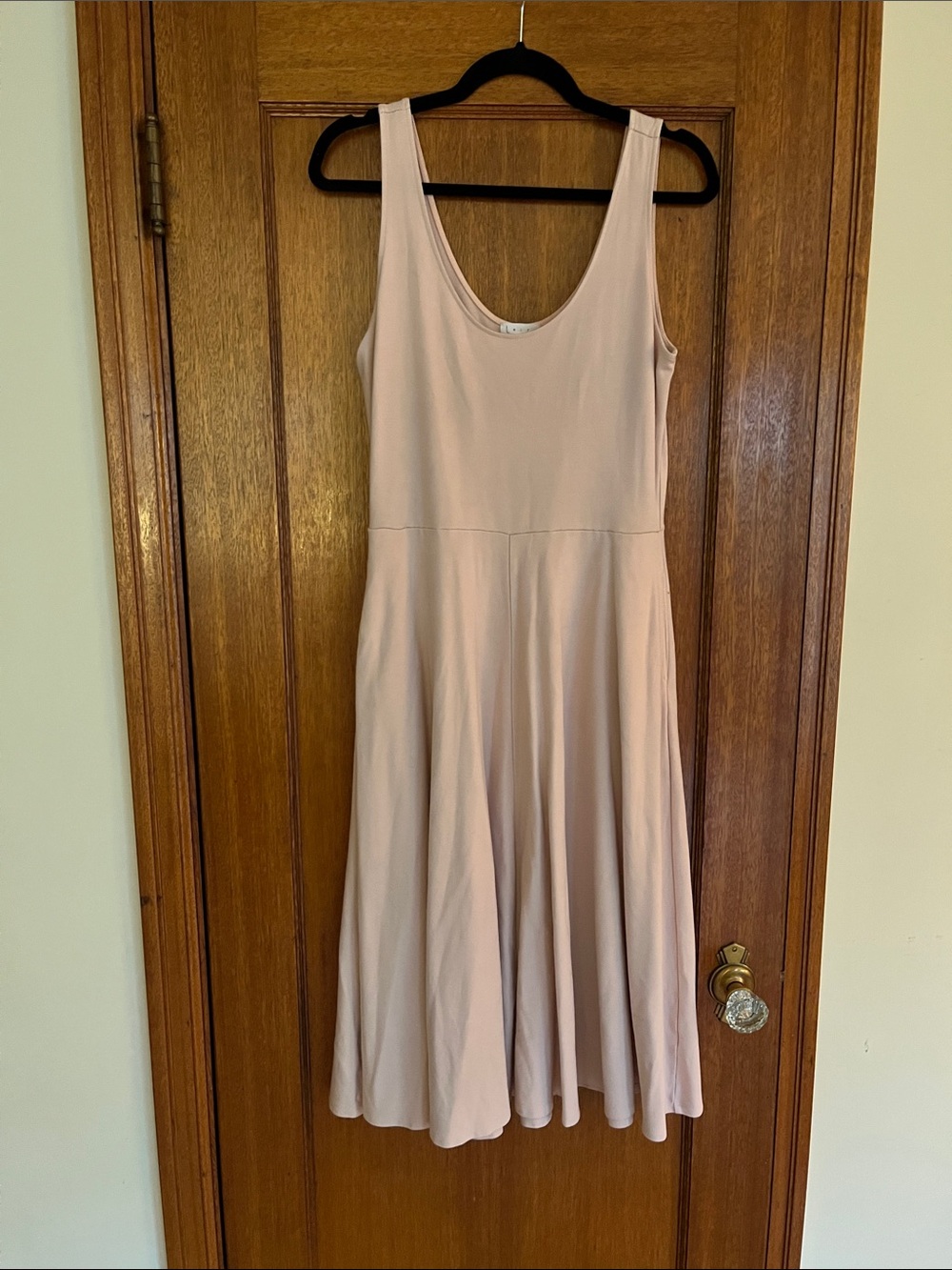 Leith Blush Scoop-Neck Midi Dress